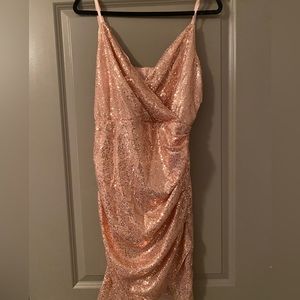 Grace Karin rose gold bodycon dress size large NEW WITH TAGS NEVER WORN